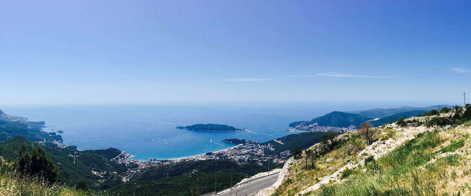 Paragliding over Budva