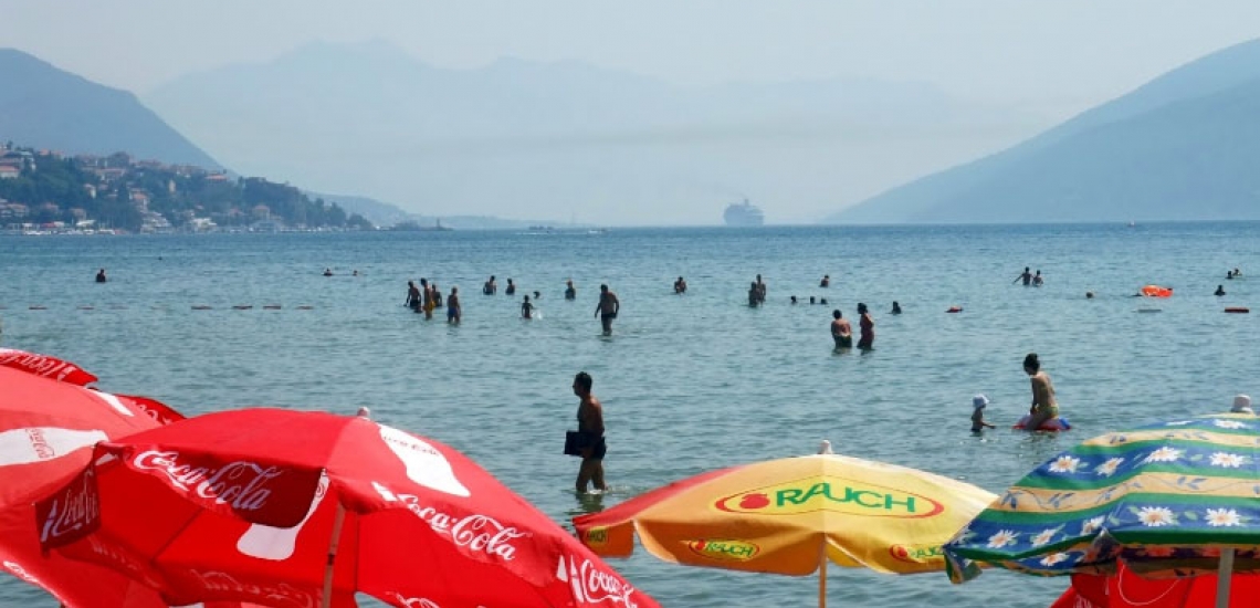 Plaža Igalo, central beach of Igalo in Herceg Novi