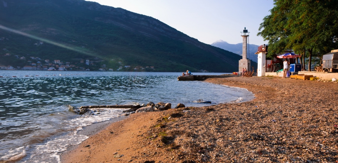 Plaža Opatovo, a beach in Tivat