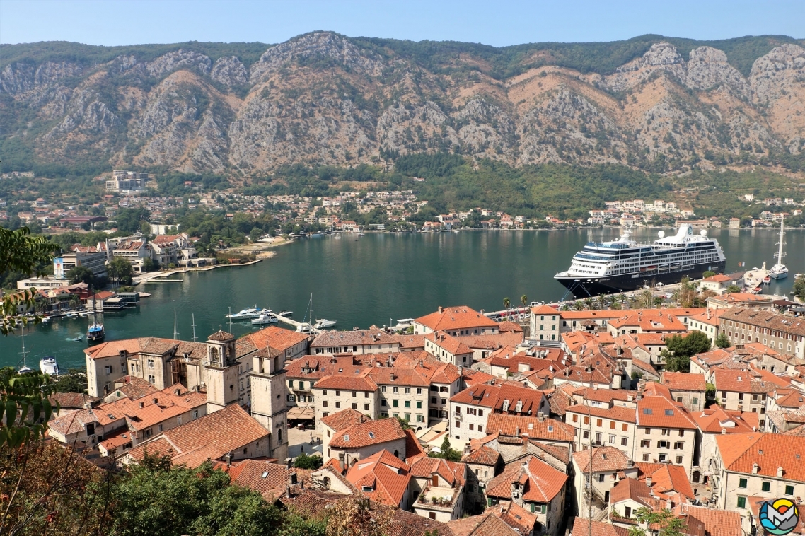 Tiled roofs of Old Town houses, Kotor, Montenegro