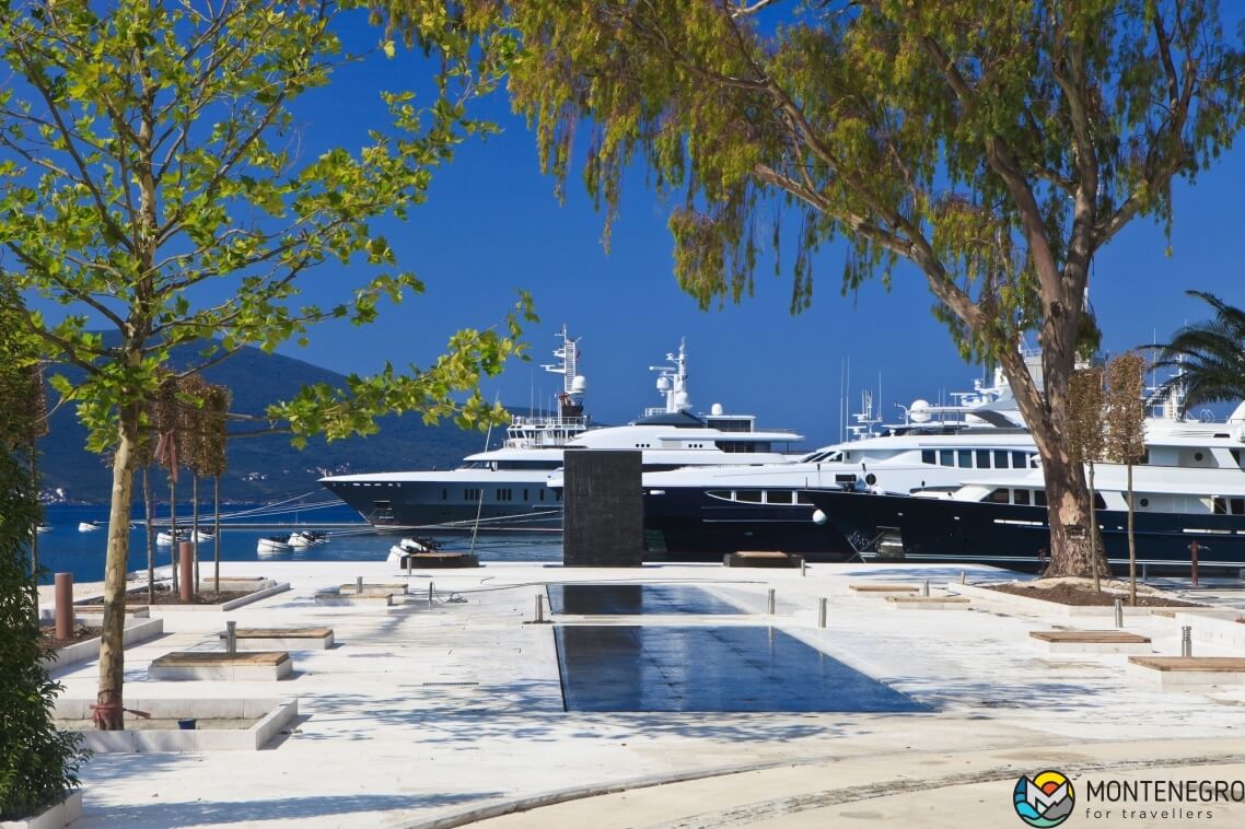 Yachts moored at Porto Montenegro, Tivat, Montenegro
